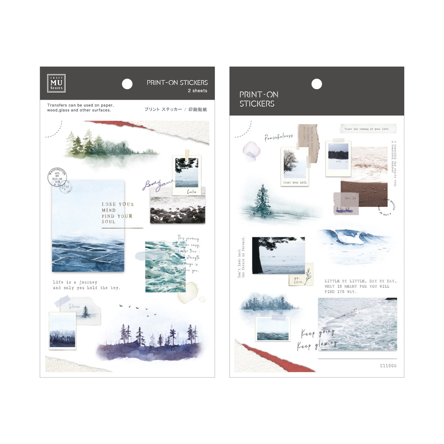 Calm Travels Print-On Stickers