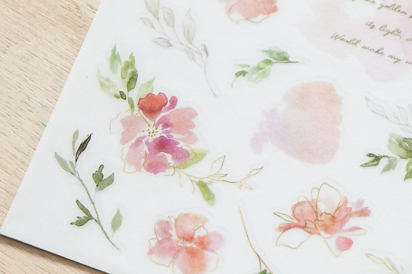 Pink Blooms Print-On Stickers