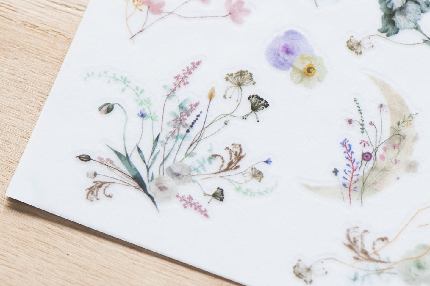 Moon Wildflowers Print-On Stickers