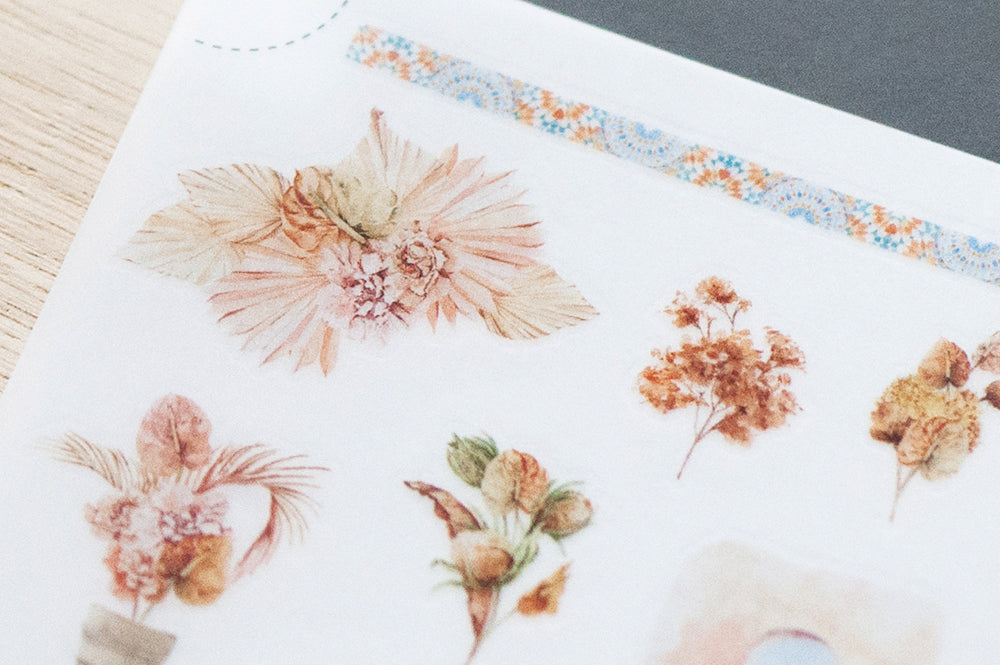 Peach Desert Chic Print-On Stickers