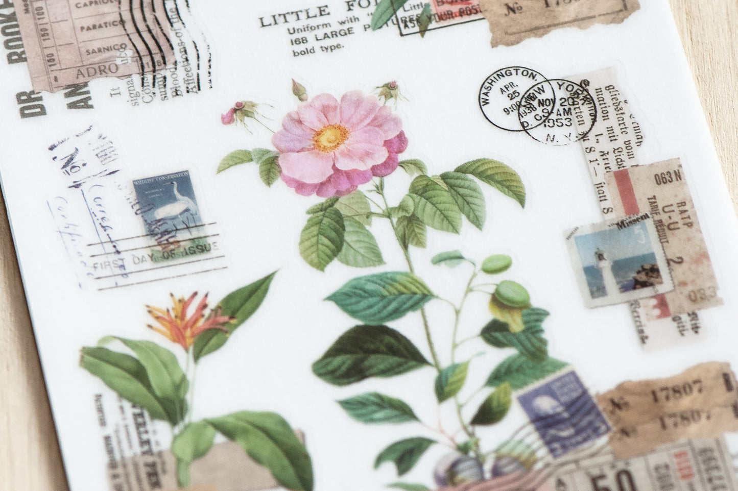 Garden Journal Collage Print-On Stickers