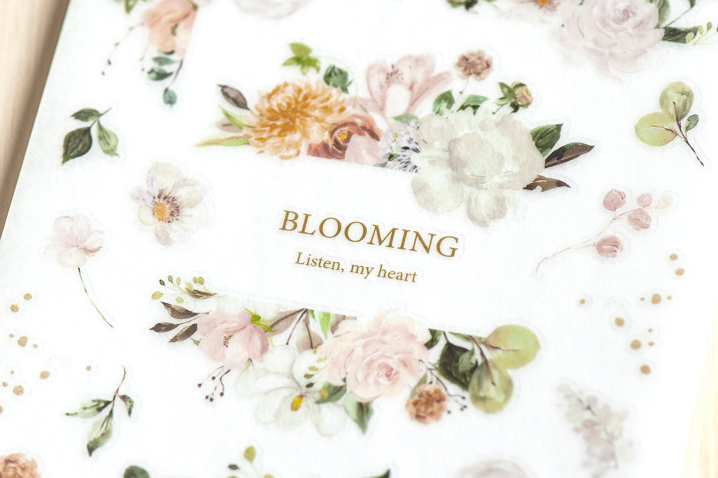 Blooming Flower Garlands Print-On Stickers