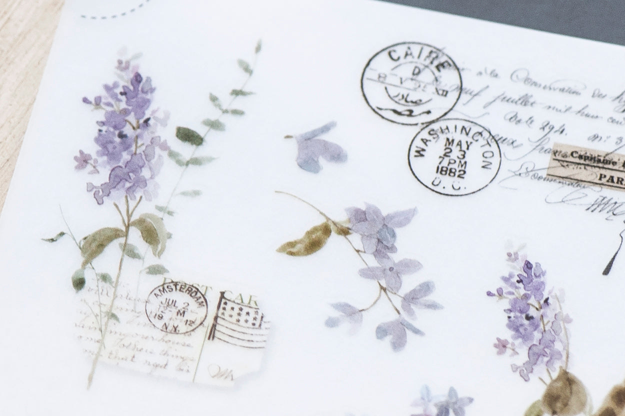 Lilac Postcard Print-On Stickers