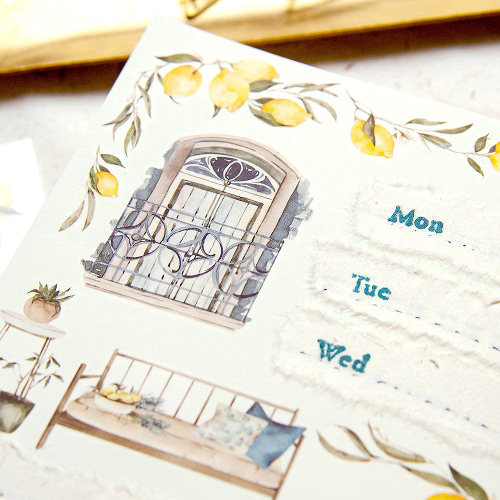 Lemon Cottage Print-On Stickers