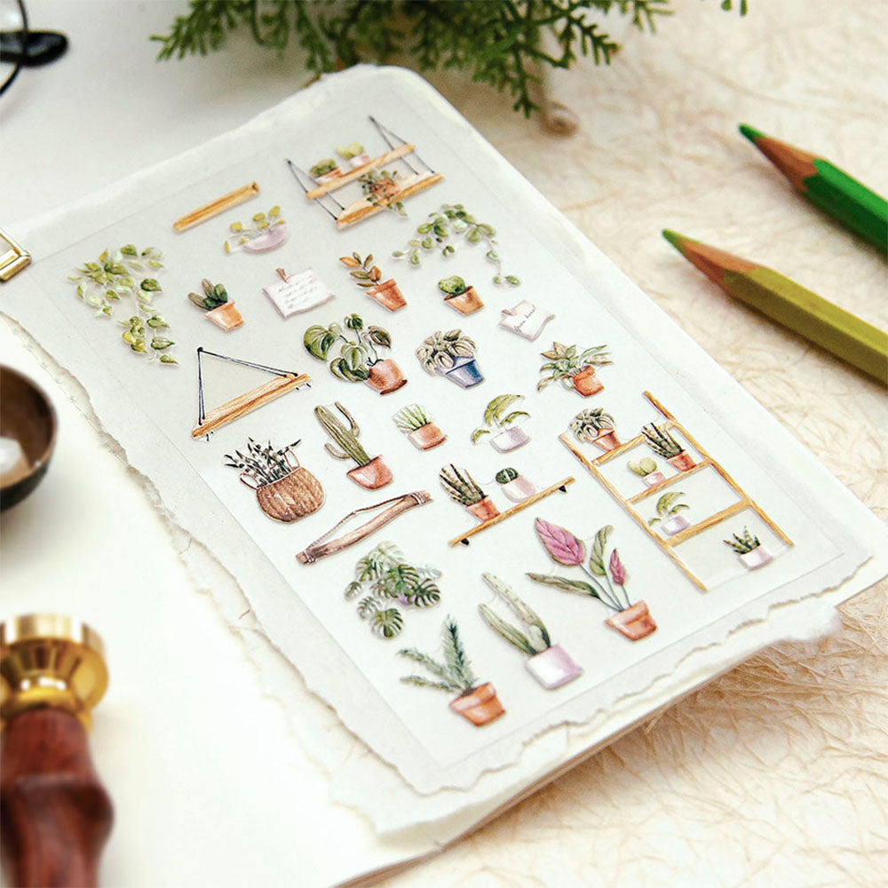 Indoor Houseplant Garden Pop-Up Stickers