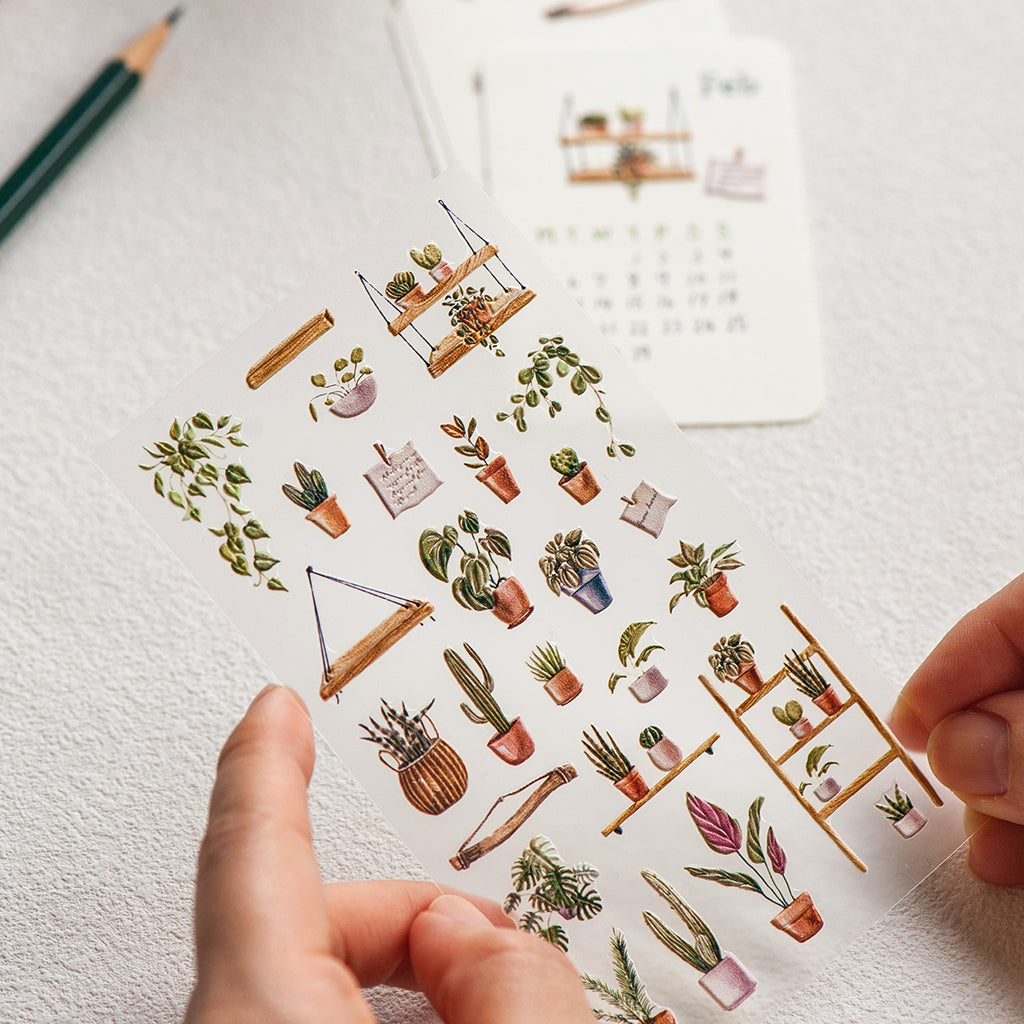 Indoor Houseplant Garden Pop-Up Stickers