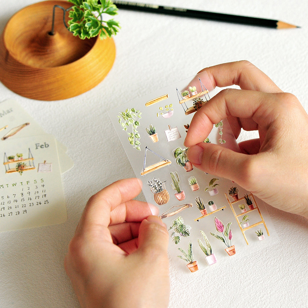 Indoor Houseplant Garden Pop-Up Stickers