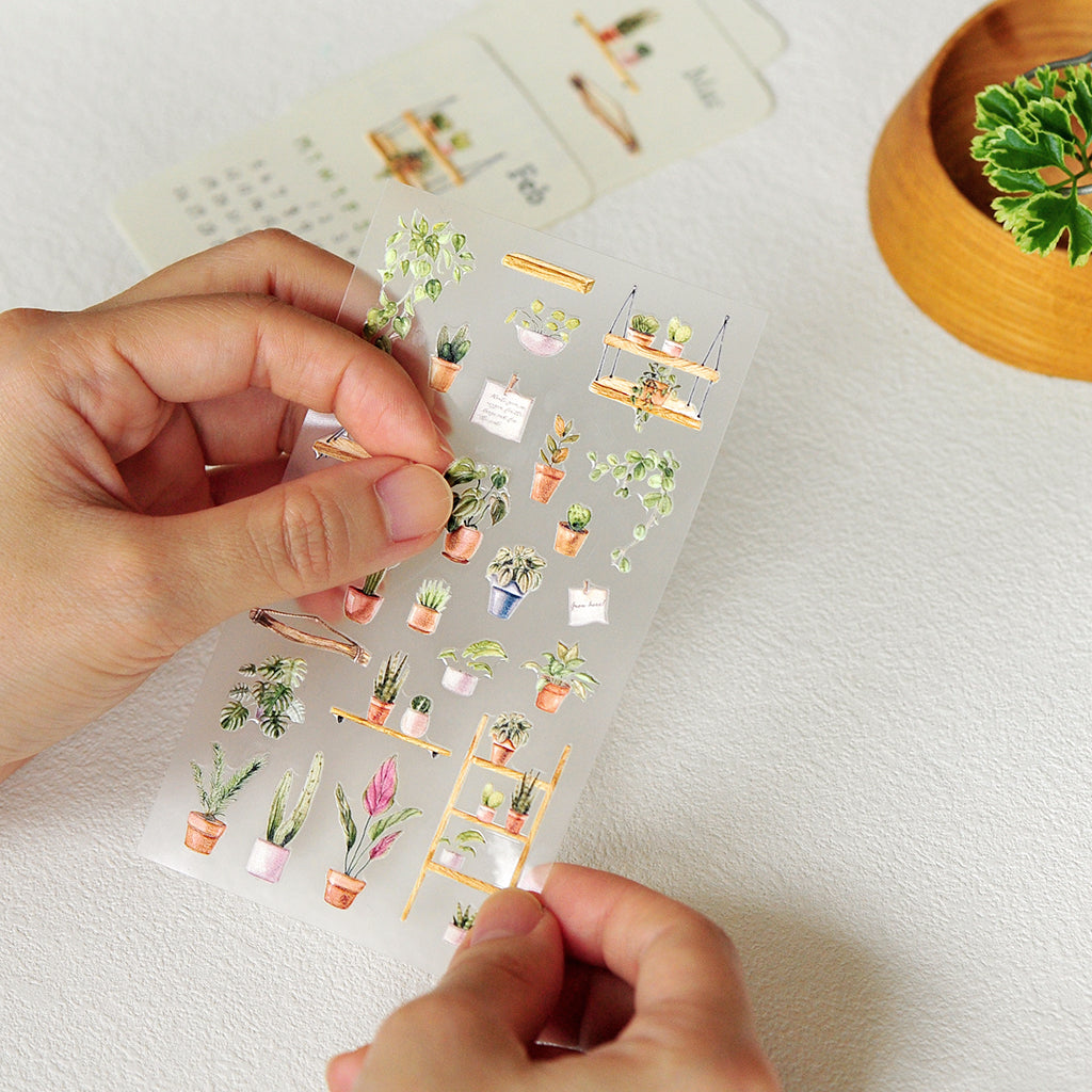 Indoor Houseplant Garden Pop-Up Stickers