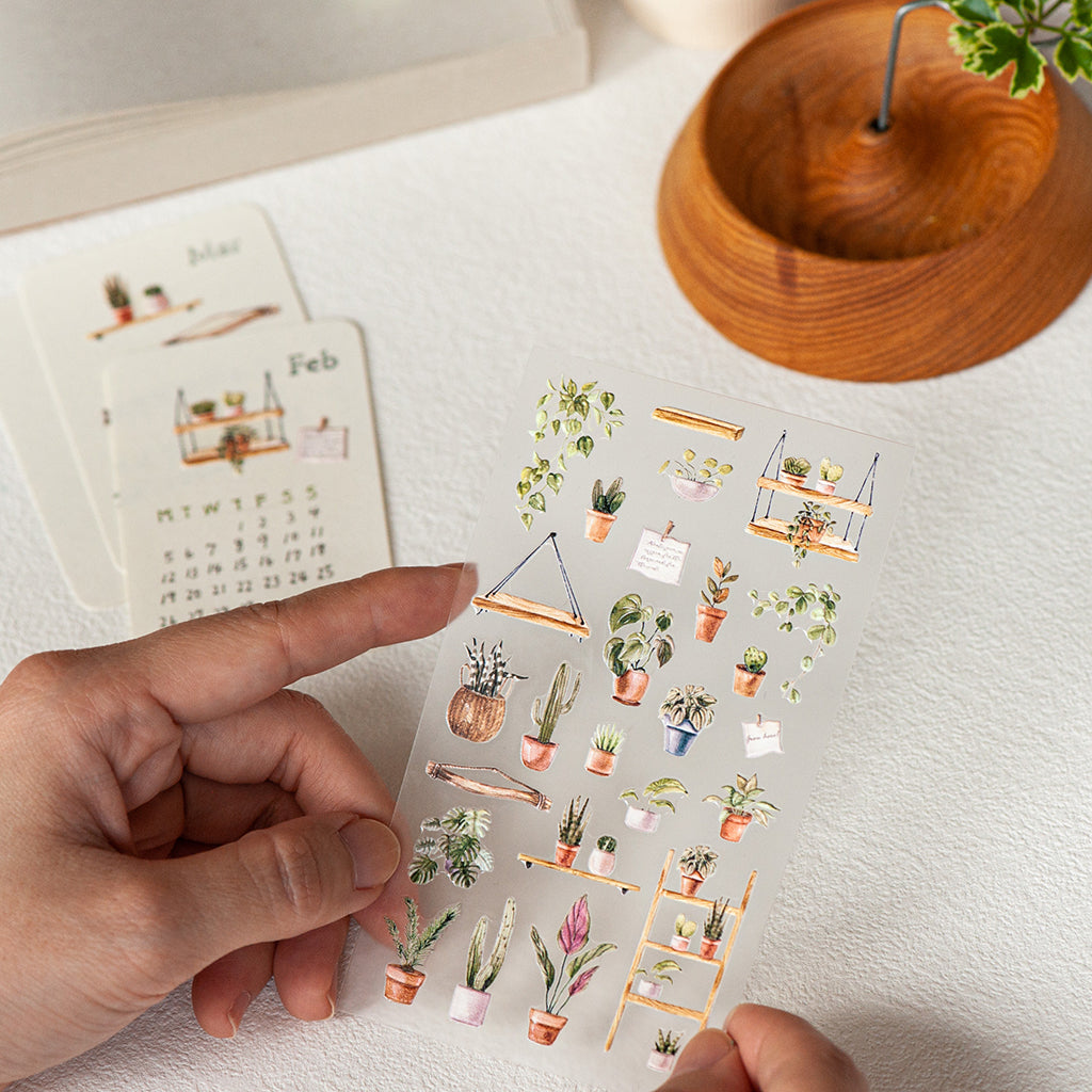 Indoor Houseplant Garden Pop-Up Stickers