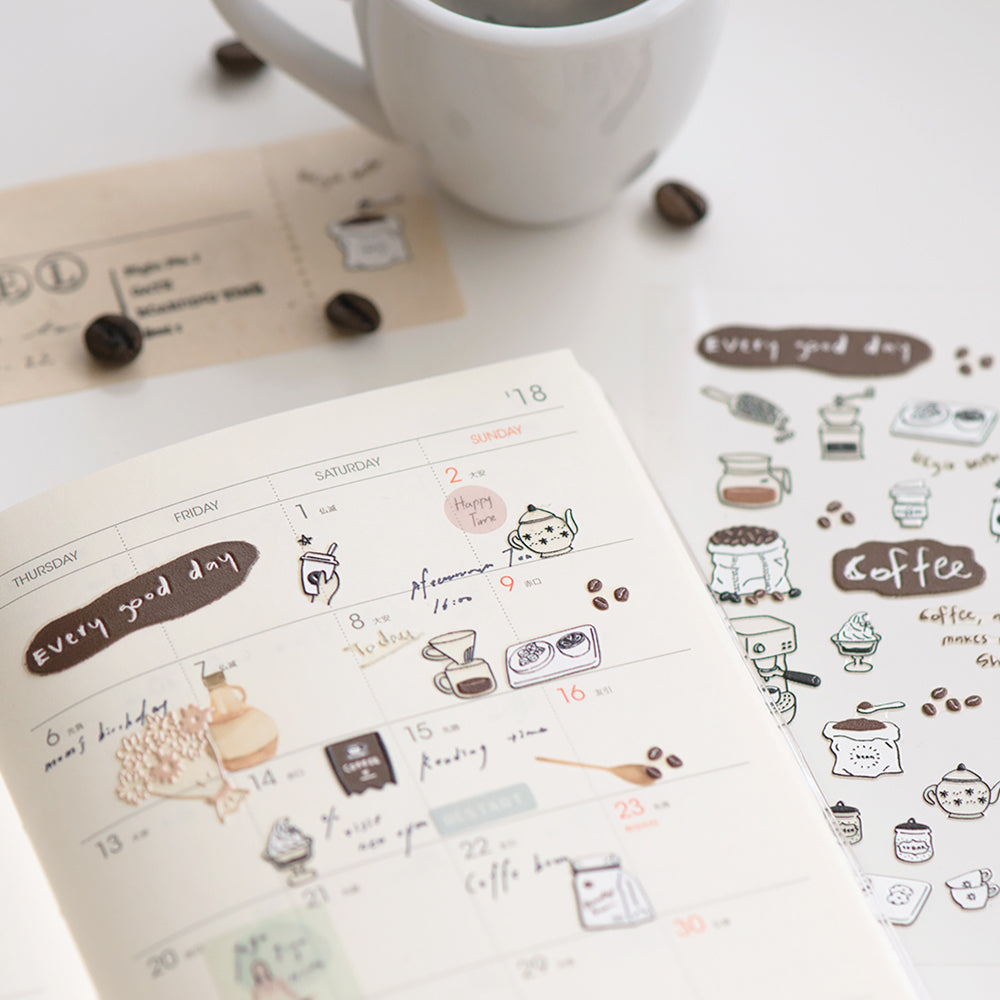 Coffee Pop-Up Stickers