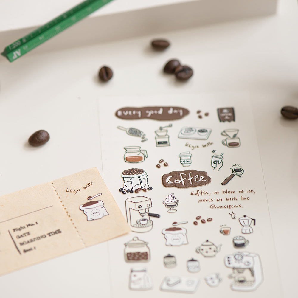 Coffee Pop-Up Stickers
