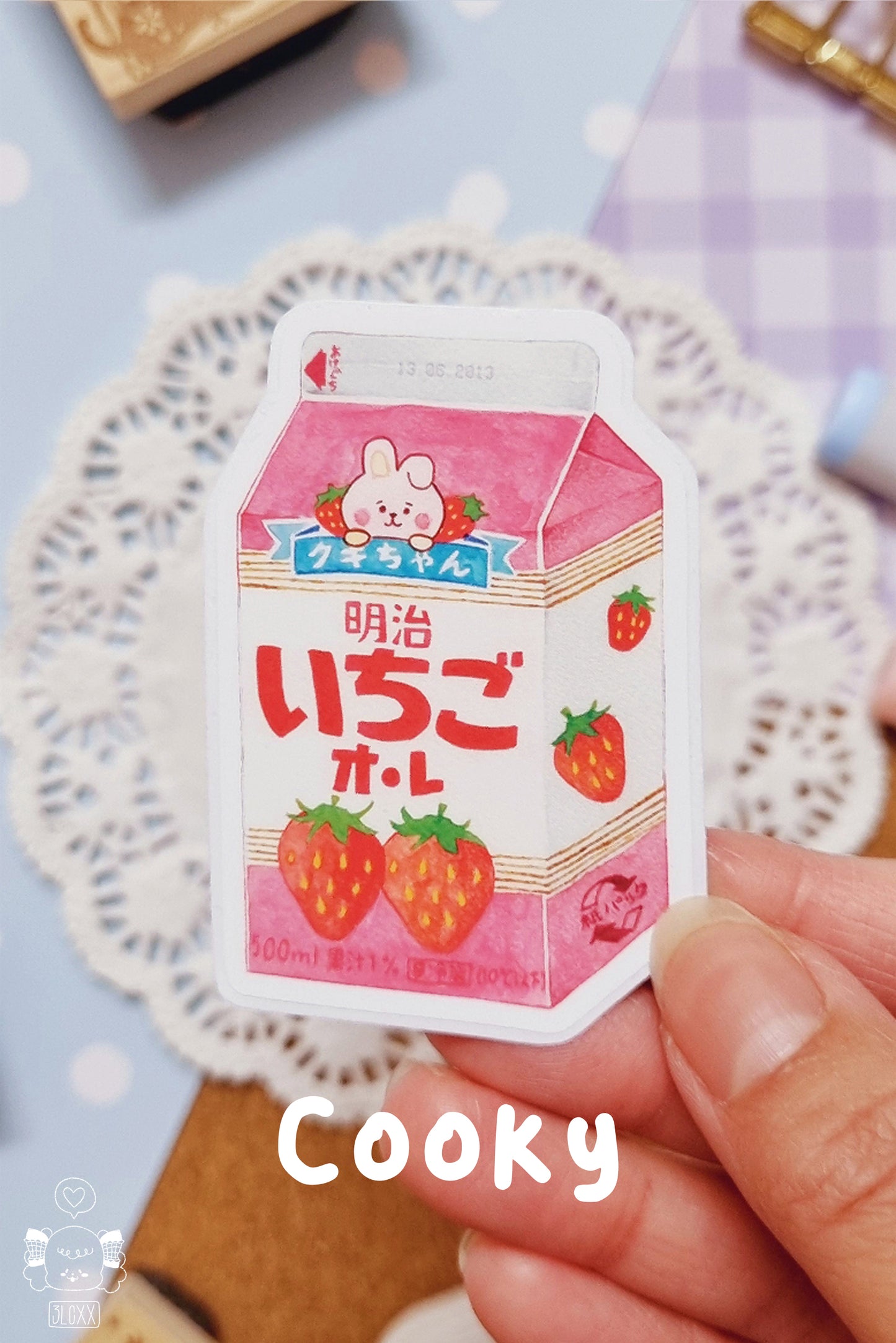 BT21 x Asian Snacks Die Cut Stickers - Cooky