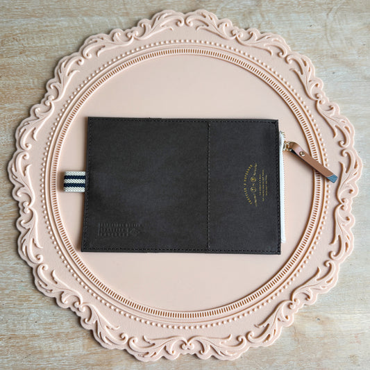 Zipper Insert with card holder - TN Passport Size - Dark Brown