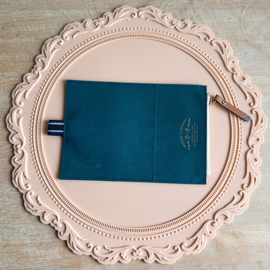 Zipper Insert with card holder - TN Passport Size - Blue