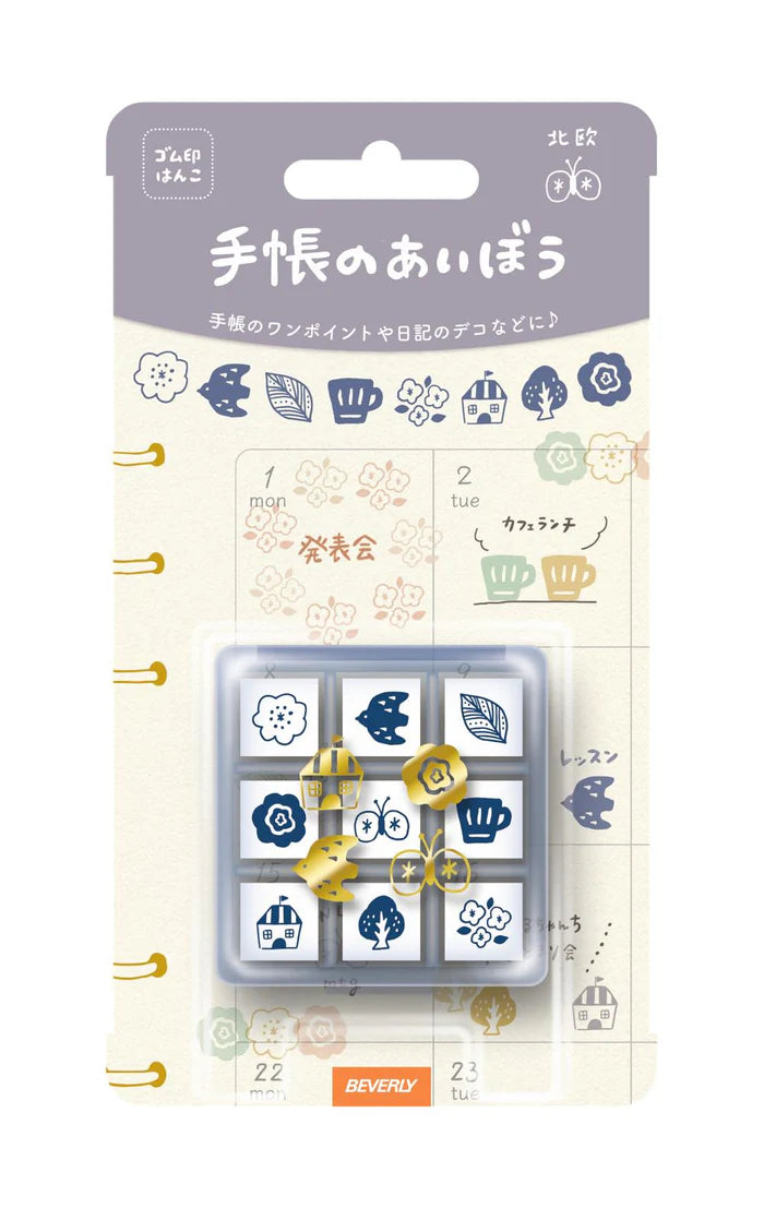 Notebook Aibo Mini Stamp Set - Nordic