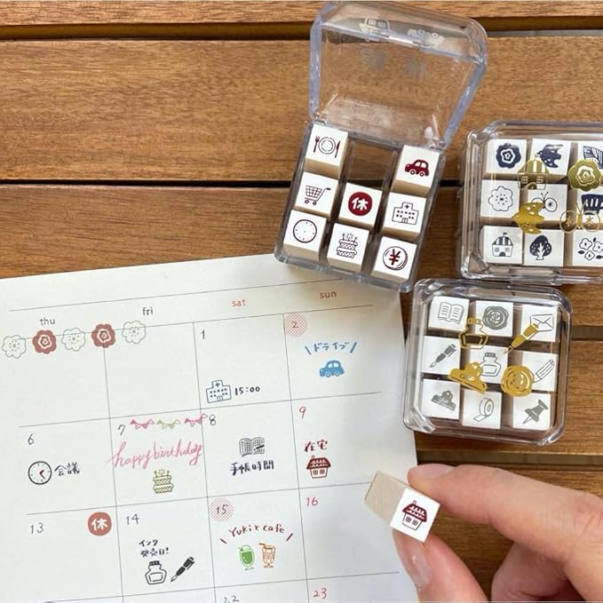 Notebook Aibo Mini Stamp Set - Snacks And Tea