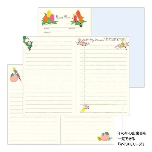 Midori Pocket Diary 2027 Mini - Bird