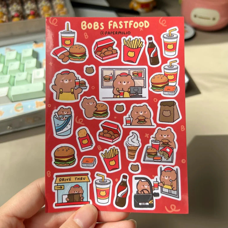Bob's Fast Food Sticker Sheet