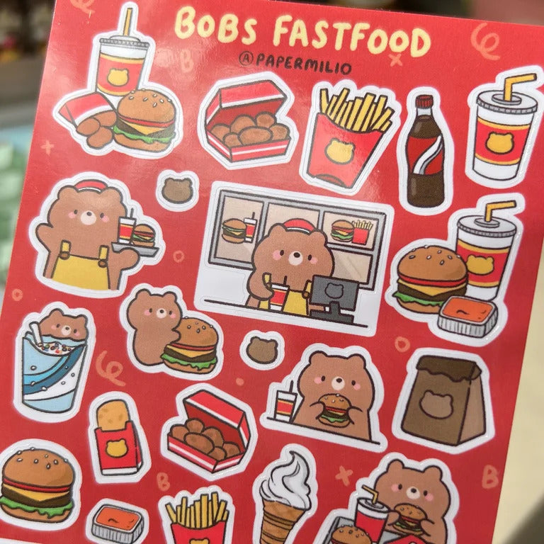 Bob's Fast Food Sticker Sheet
