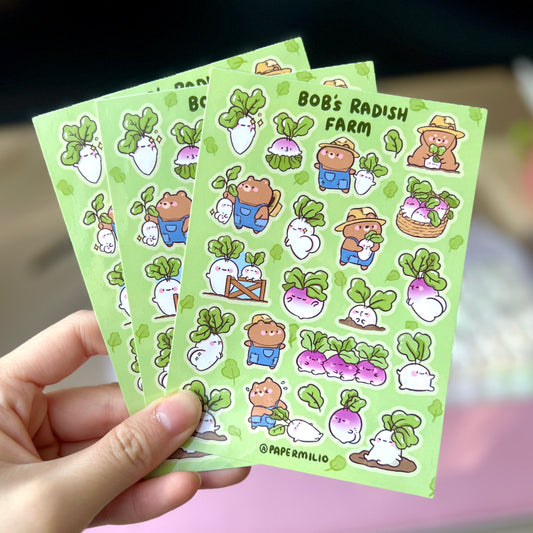 Bob's Radish Farm Sticker Sheet