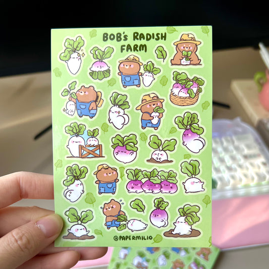 Bob's Radish Farm Sticker Sheet