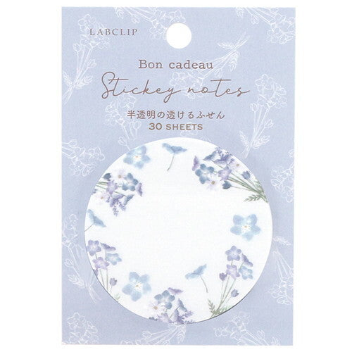 Bon Cadeau Blue Sheer Sticky Notes