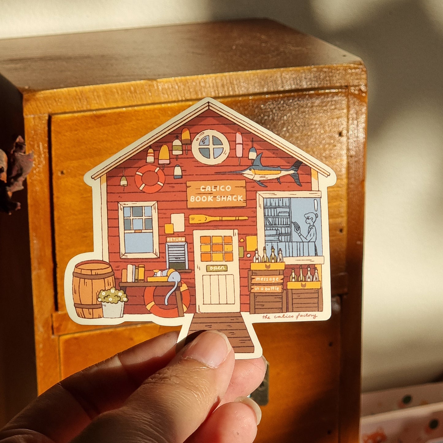 Calico Book Shack Sticker