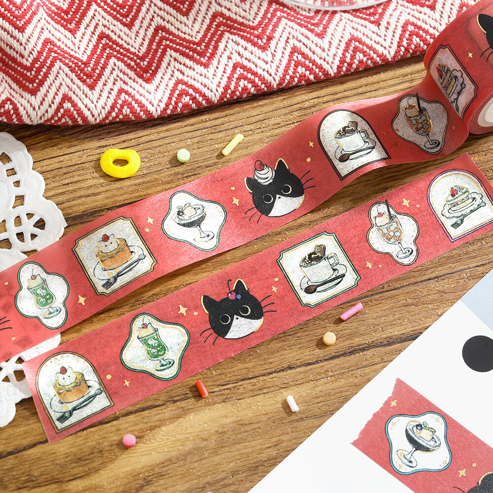 Cafe Kuroneko Foil-stamped Washi Tape - Frame