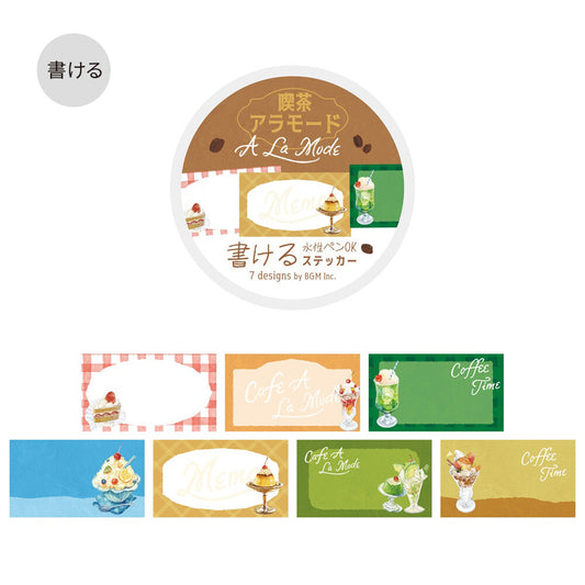 Kiss Cut Writable Sticker Roll - Cafe a La Mode