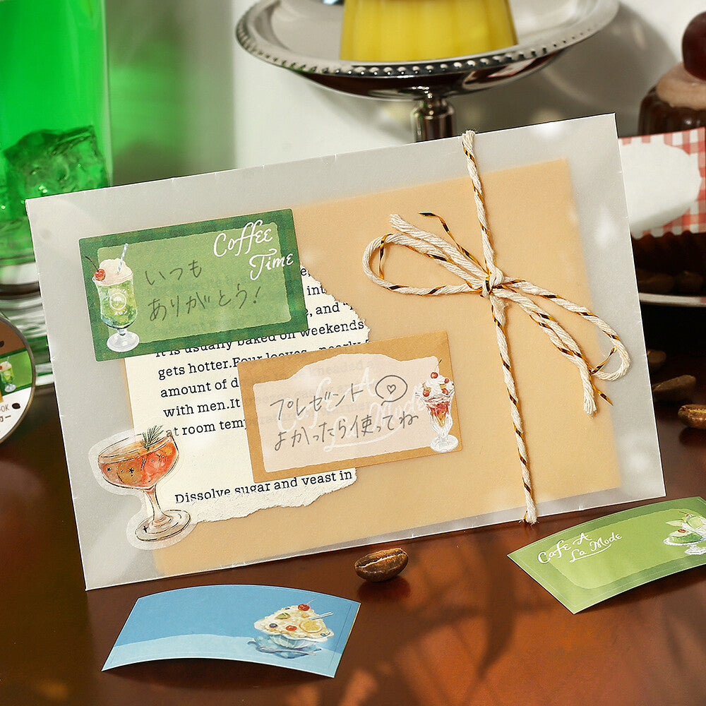 Kiss Cut Writable Sticker Roll - Cafe a La Mode