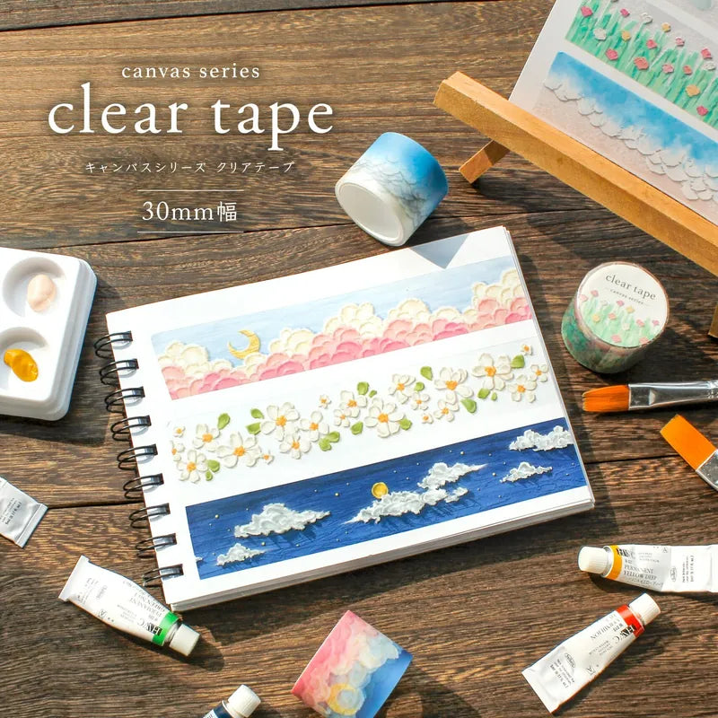 Canvas Flower Clear Tape