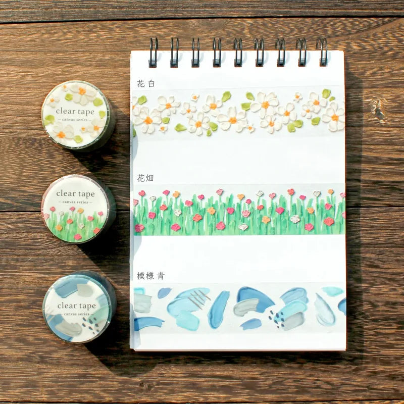 Canvas Flower Clear Tape