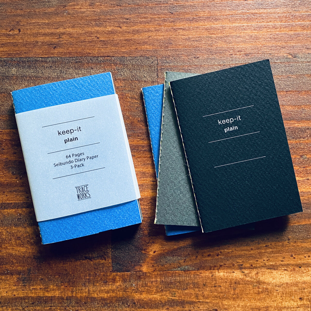 Keep-It Card Size Seibundo Blank Inserts (Blue, Black, Grey) - 3 per pack