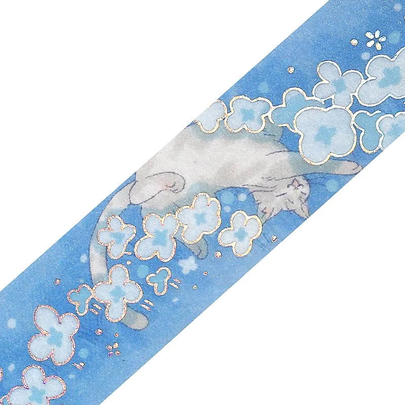 Mysterious Journey Holographic Foil Washi Tape - Cat Land
