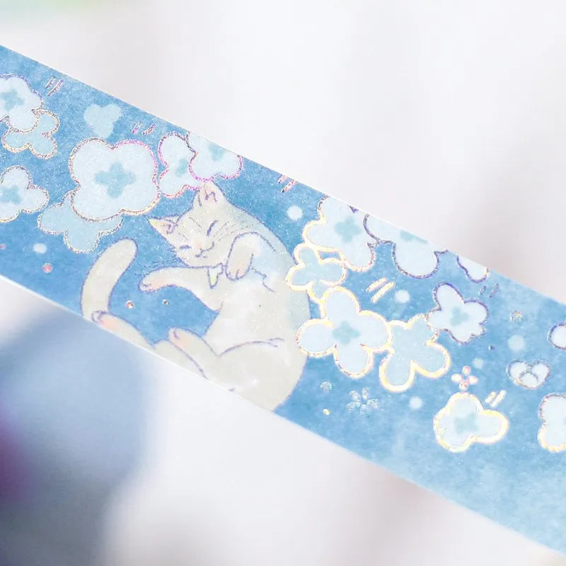 Mysterious Journey Holographic Foil Washi Tape - Cat Land