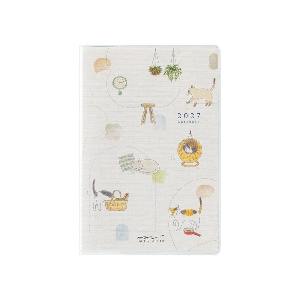 Midori Pocket Diary 2027 Mini - Cat
