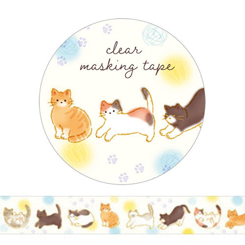 Cats & Polka Dots Clear Masking Tape