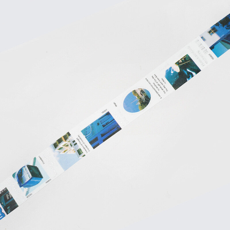 City Colour Silver Foil-stamped Washi Tape  - Blue