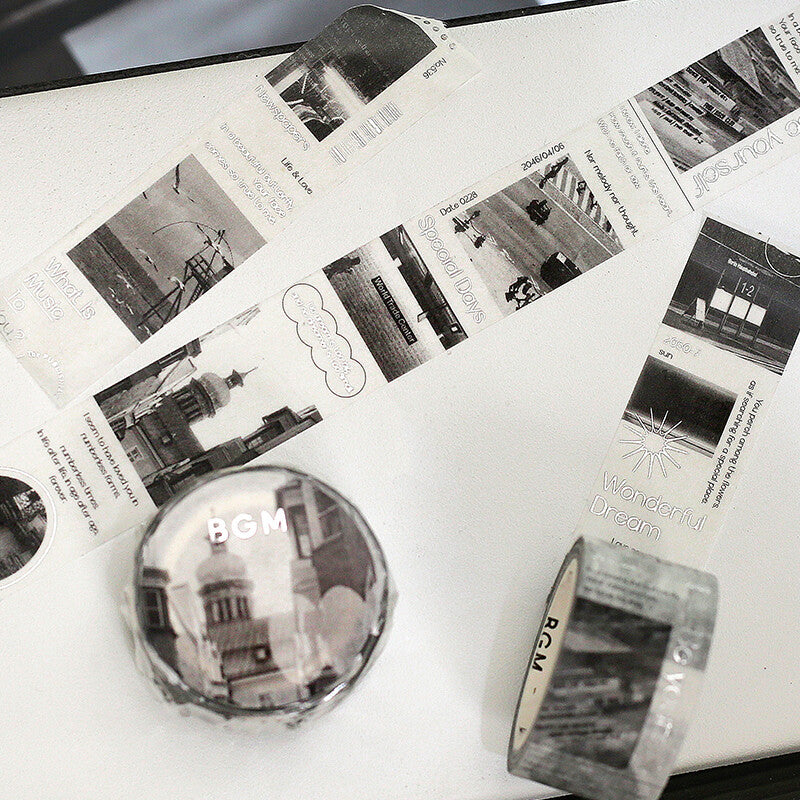 City Colour Silver Foil-stamped Washi Tape  - Gray
