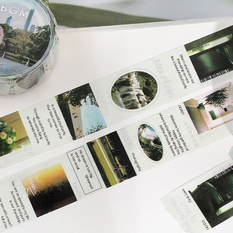 City Colour Silver Foil-stamped Washi Tape  - Green
