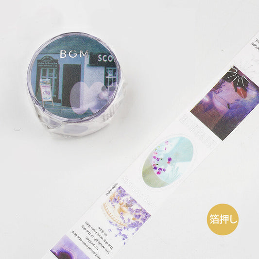 City Colour Silver Foil-stamped Washi Tape  - Purple