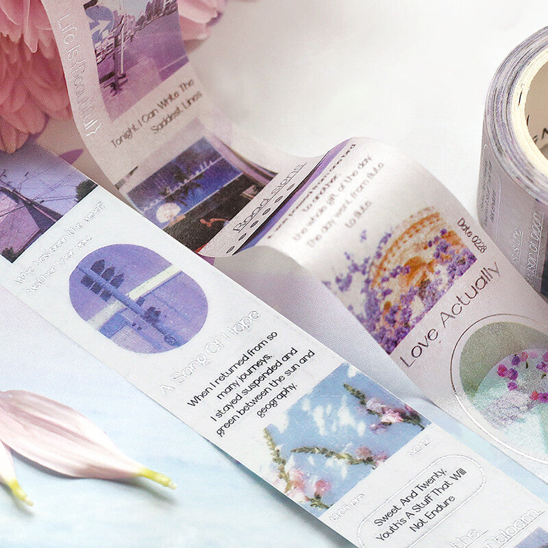 City Colour Silver Foil-stamped Washi Tape  - Purple