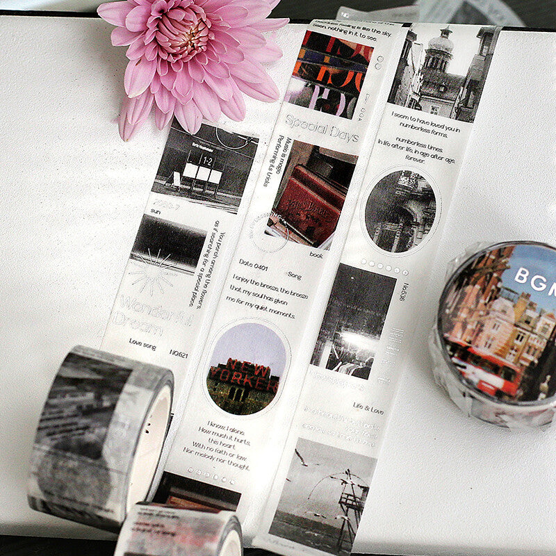City Colour Silver Foil-stamped Washi Tape  - Red