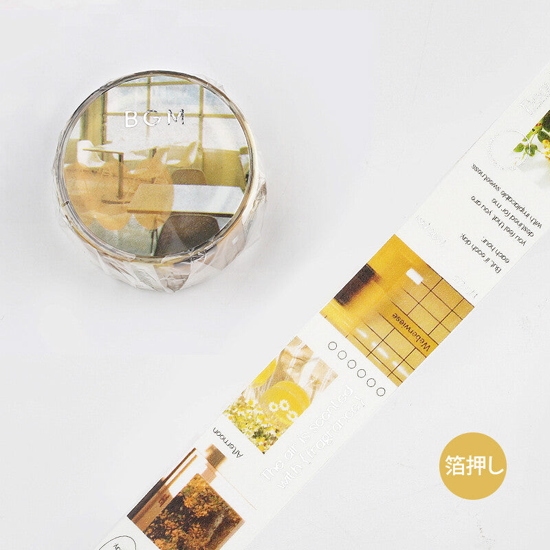 City Colour Silver Foil-stamped Washi Tape  - Yellow
