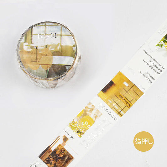 City Colour Silver Foil-stamped Washi Tape  - Yellow
