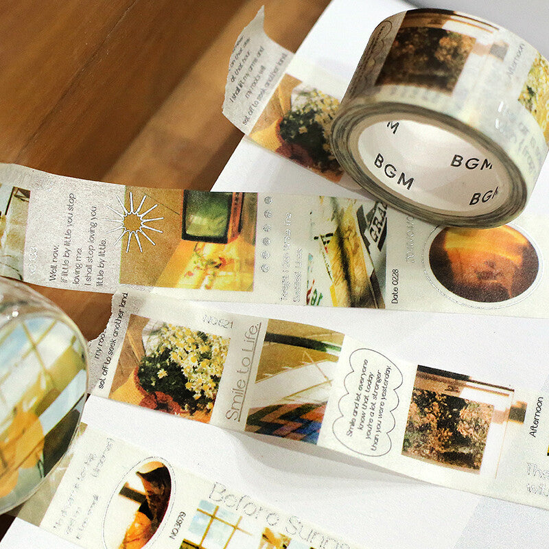 City Colour Silver Foil-stamped Washi Tape  - Yellow

