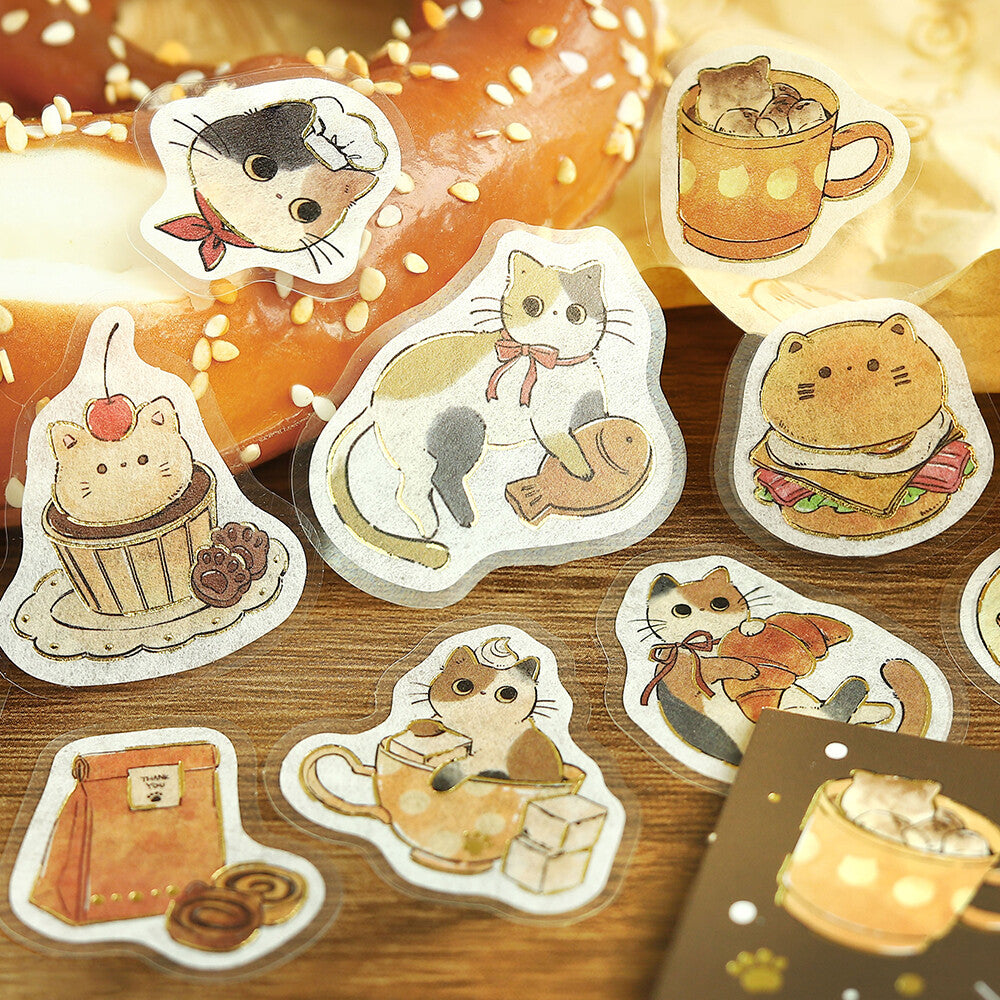 Welcome Meow! Cafe Flake Seal - Mikecat