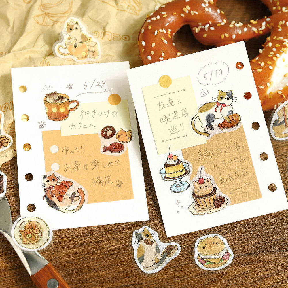 Welcome Meow! Cafe Flake Seal - Mikecat