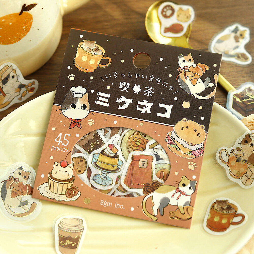 Welcome Meow! Cafe Flake Seal - Mikecat