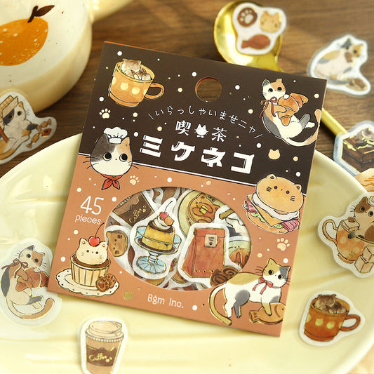Welcome Meow! Cafe Flake Seal - Mikecat